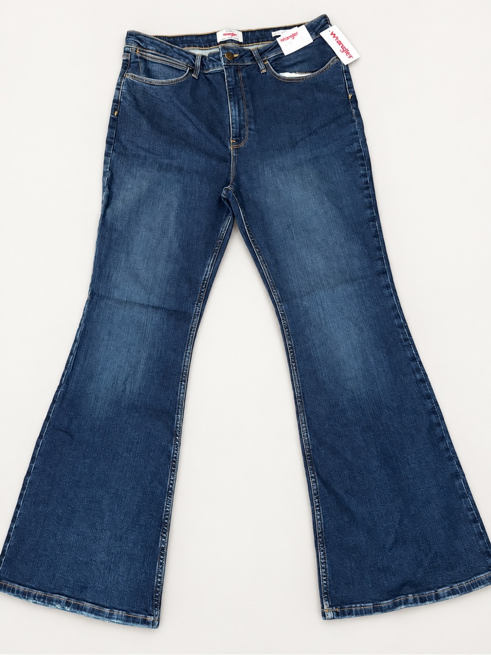 Wrangler Women's Blue Flare High- Rise Jeans